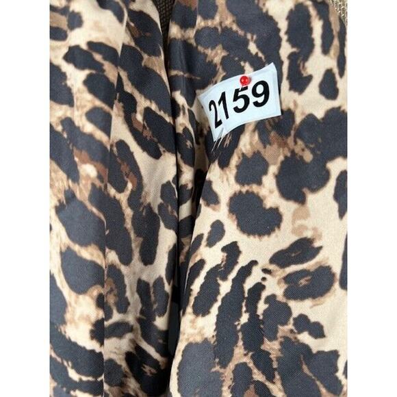 Bar III Women's Natural Animal-Print Cowlneck One-Piece Swimsuit, Size Medium - Picture 5 of 5